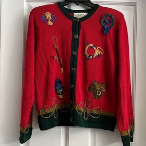 Susan Bristol Vintage Sweater Horse Bridle Sm